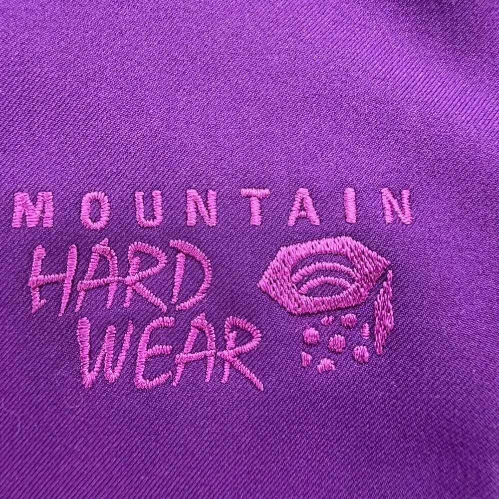 Mountain Hardwear Hooded Softshell Jacket Purple Fleece Lined Full Zip Outdoor